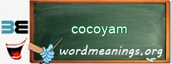 WordMeaning blackboard for cocoyam